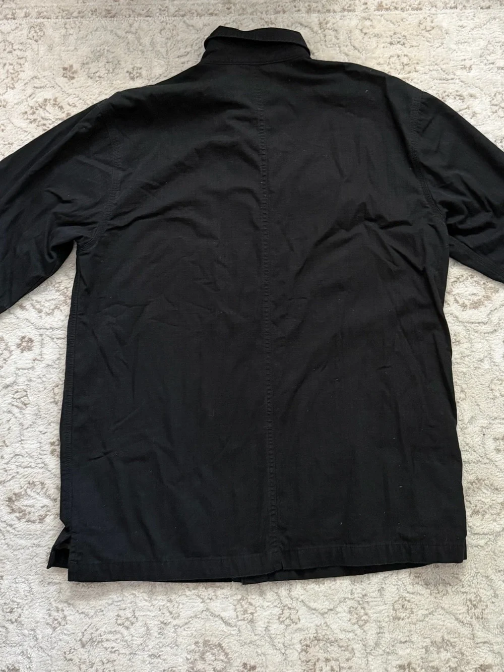 Carhartt Men's Ripstop Solid Shirt Jacket Black Flannel Lined